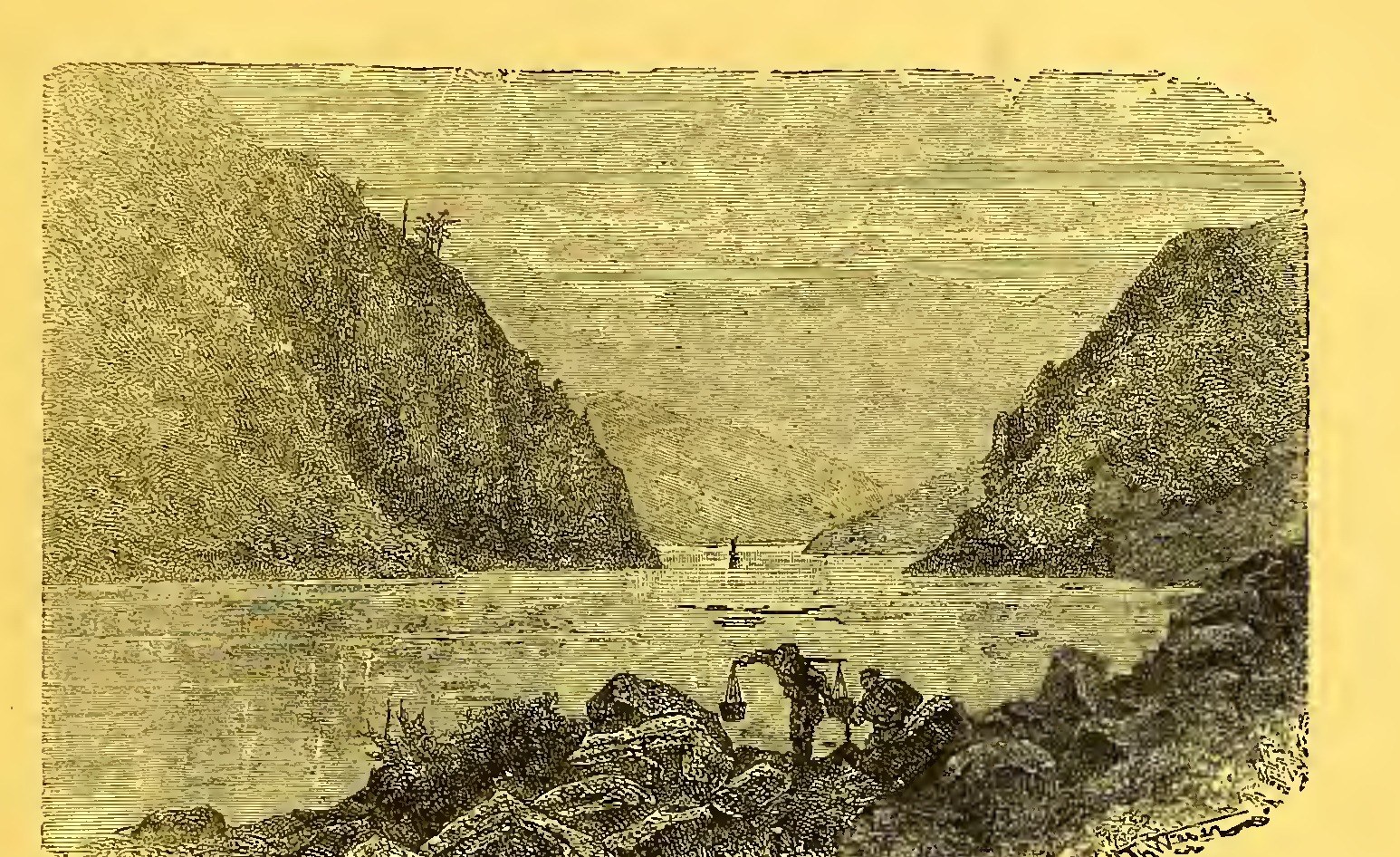 图二十二：中国山间江景